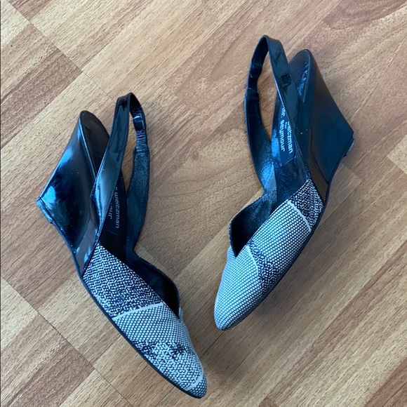 Vintage Stuart Weitzman wedge sling back 8.5 - Picture 5 of 8